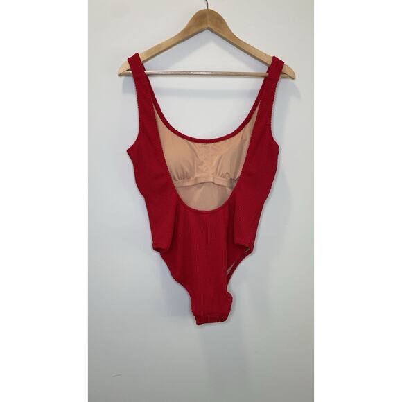 NWT J Crew Swimsuit Venetian Red Textured Scoopneck One Piece Swim Suit Size 8 - Picture 5 of 16